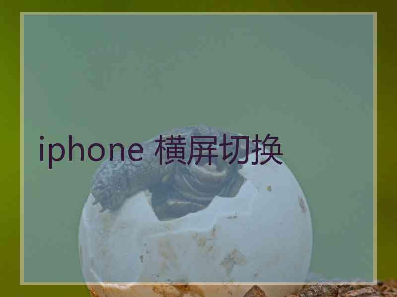 iphone 横屏切换