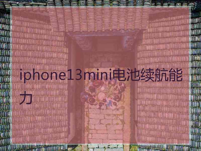 iphone13mini电池续航能力