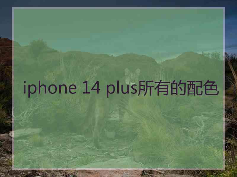 iphone 14 plus所有的配色