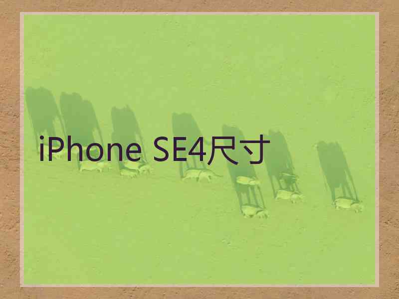 iPhone SE4尺寸