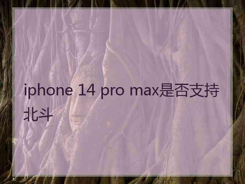 iphone 14 pro max是否支持北斗