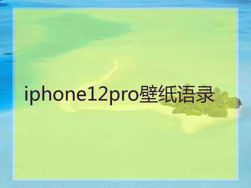 iphone12pro壁纸语录