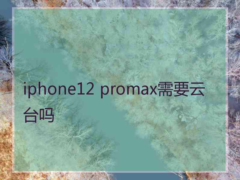 iphone12 promax需要云台吗