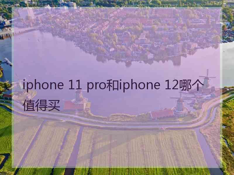 iphone 11 pro和iphone 12哪个值得买