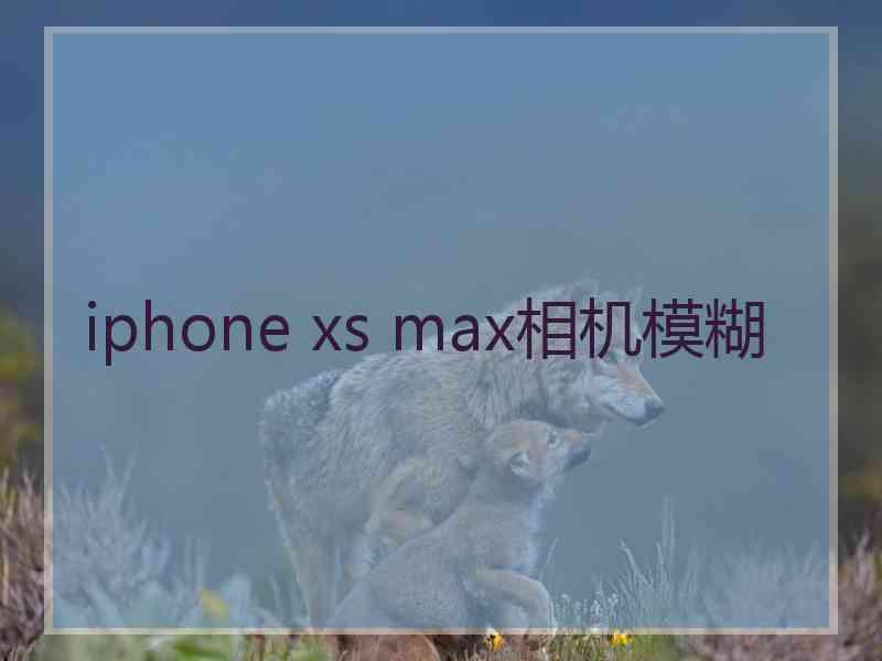 iphone xs max相机模糊