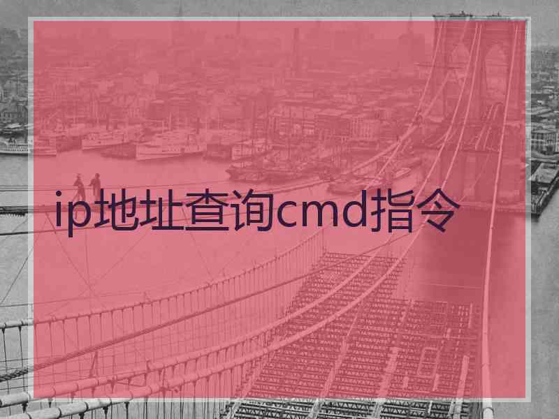 ip地址查询cmd指令