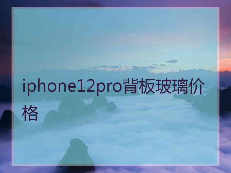 iphone12pro背板玻璃价格