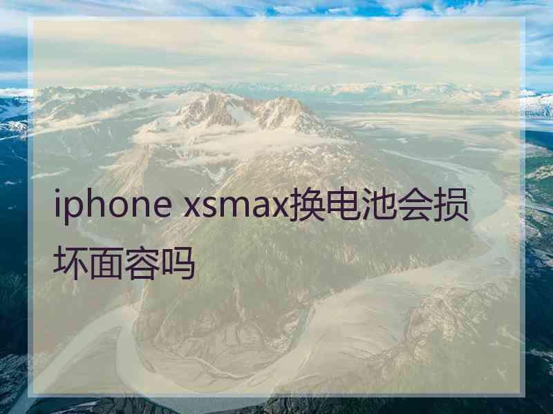 iphone xsmax换电池会损坏面容吗