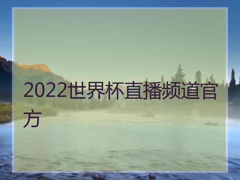 2022世界杯直播频道官方