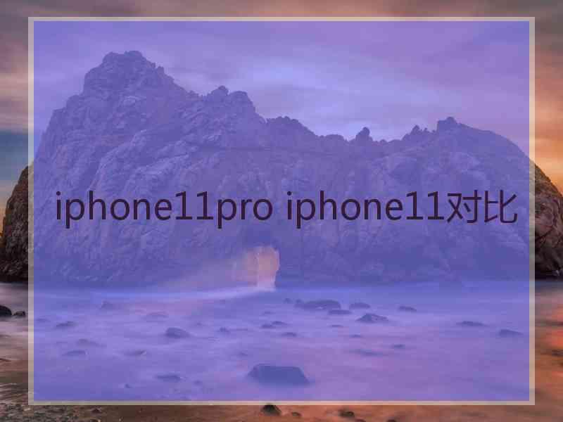 iphone11pro iphone11对比