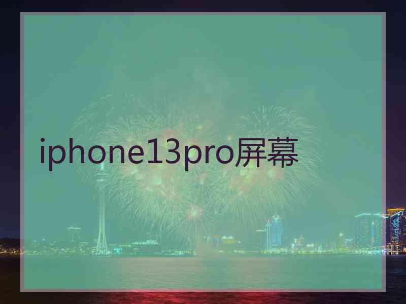 iphone13pro屏幕