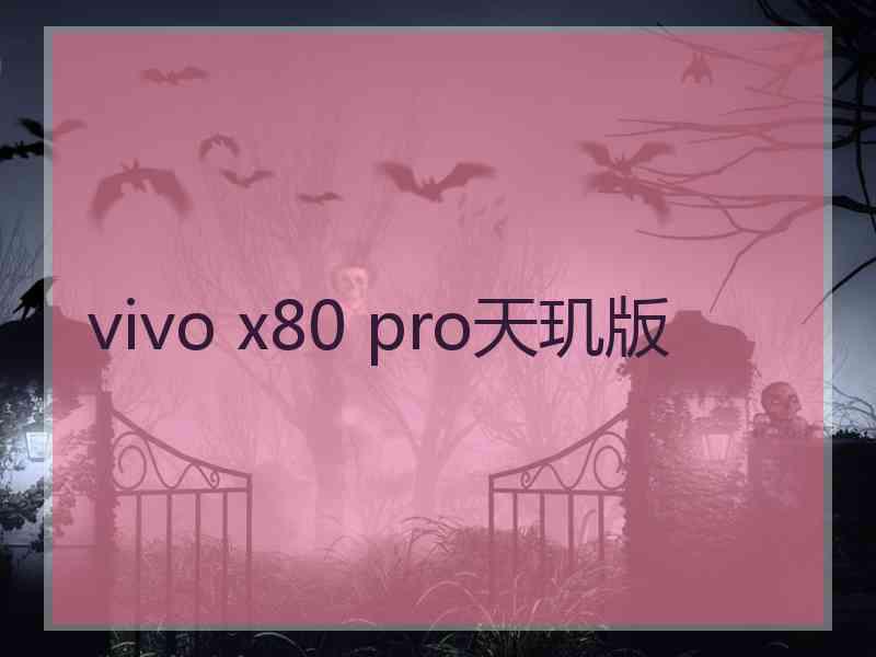 vivo x80 pro天玑版