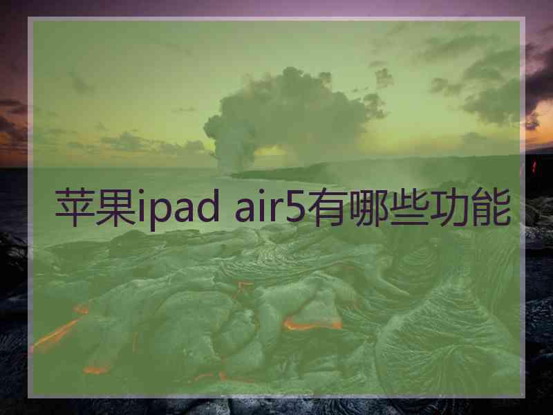 苹果ipad air5有哪些功能