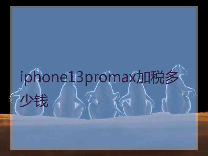 iphone13promax加税多少钱