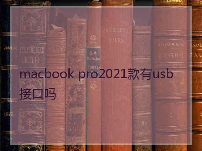 macbook pro2021款有usb接口吗