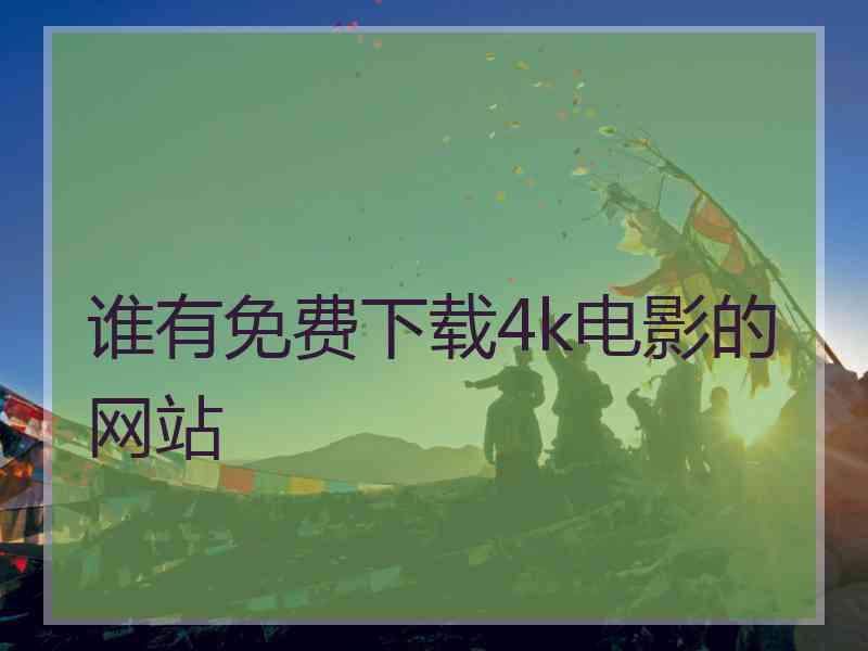 谁有免费下载4k电影的网站