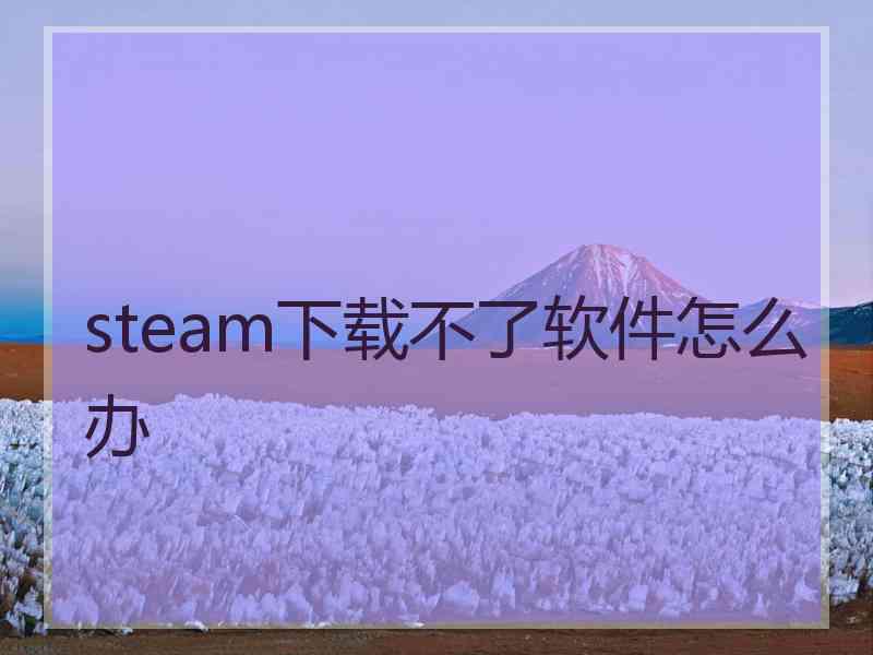 steam下载不了软件怎么办