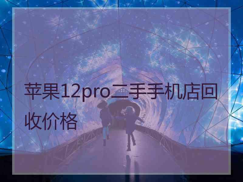 苹果12pro二手手机店回收价格