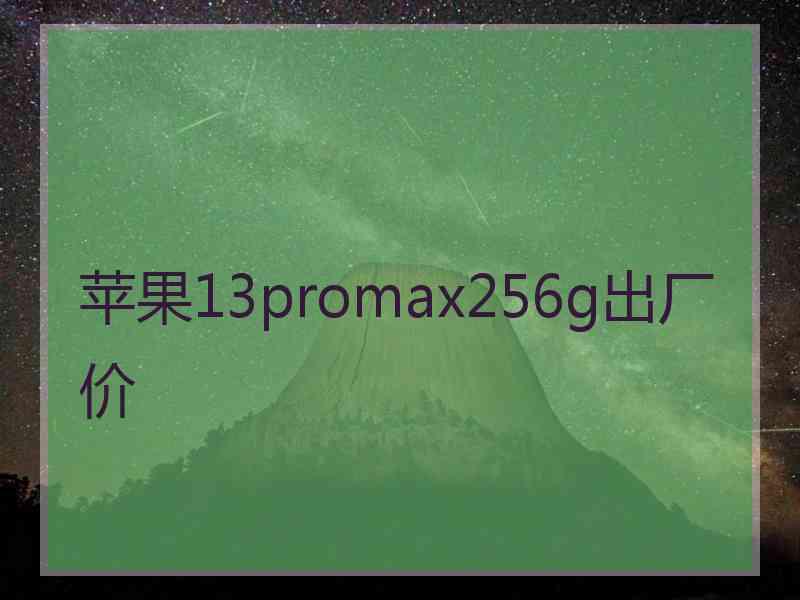 苹果13promax256g出厂价