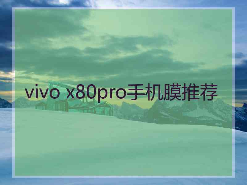 vivo x80pro手机膜推荐