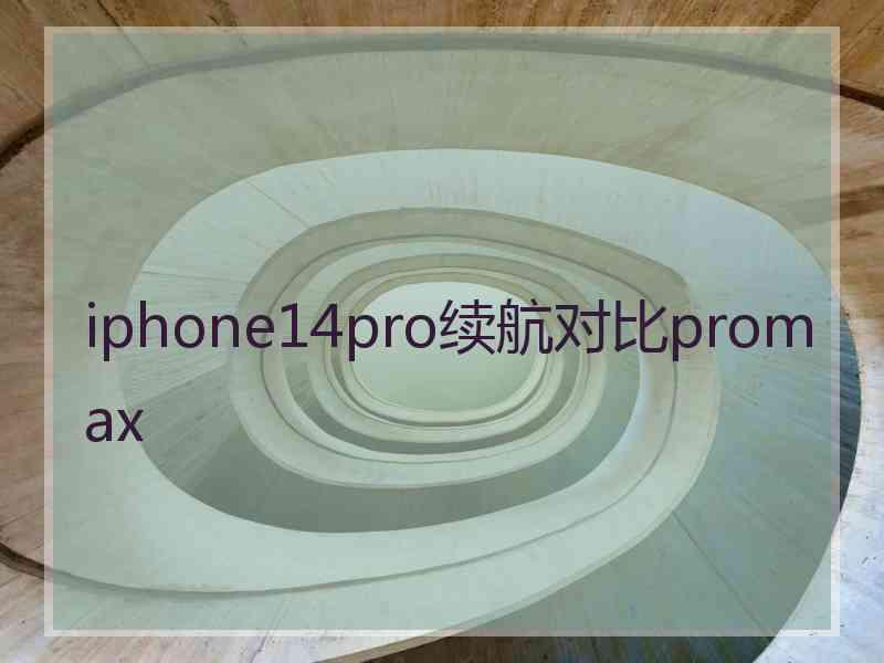 iphone14pro续航对比promax