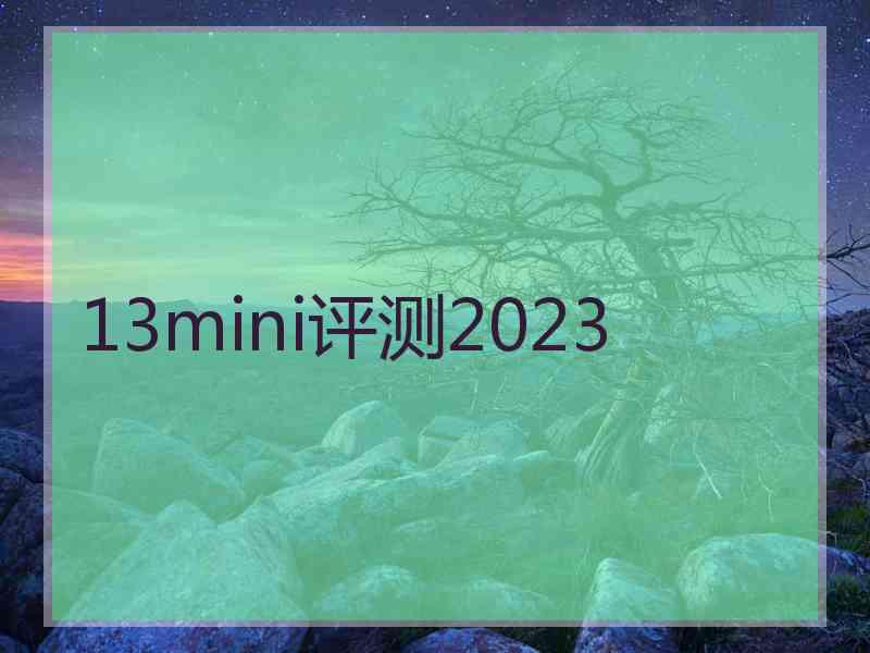 13mini评测2023