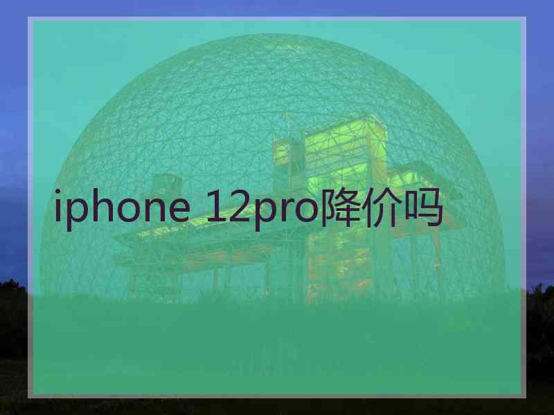 iphone 12pro降价吗