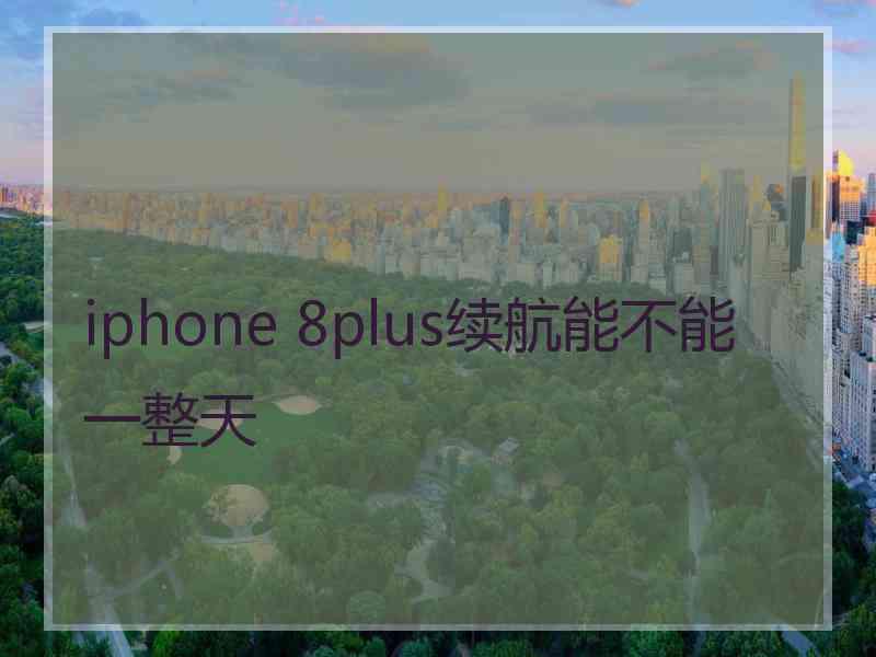 iphone 8plus续航能不能一整天