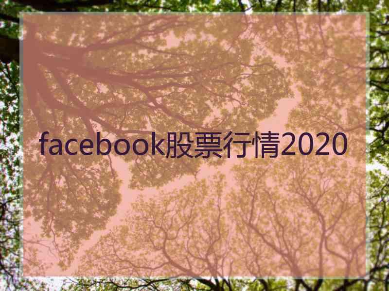 facebook股票行情2020