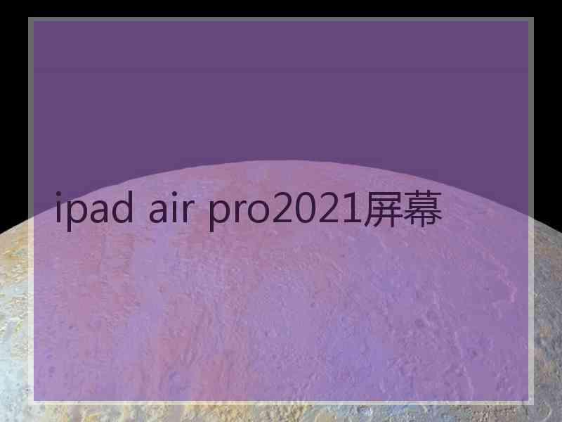 ipad air pro2021屏幕