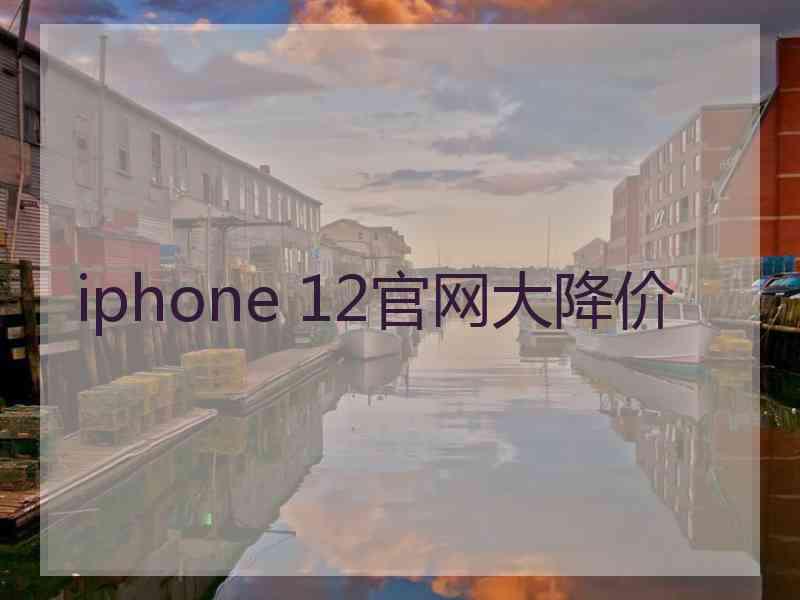 iphone 12官网大降价