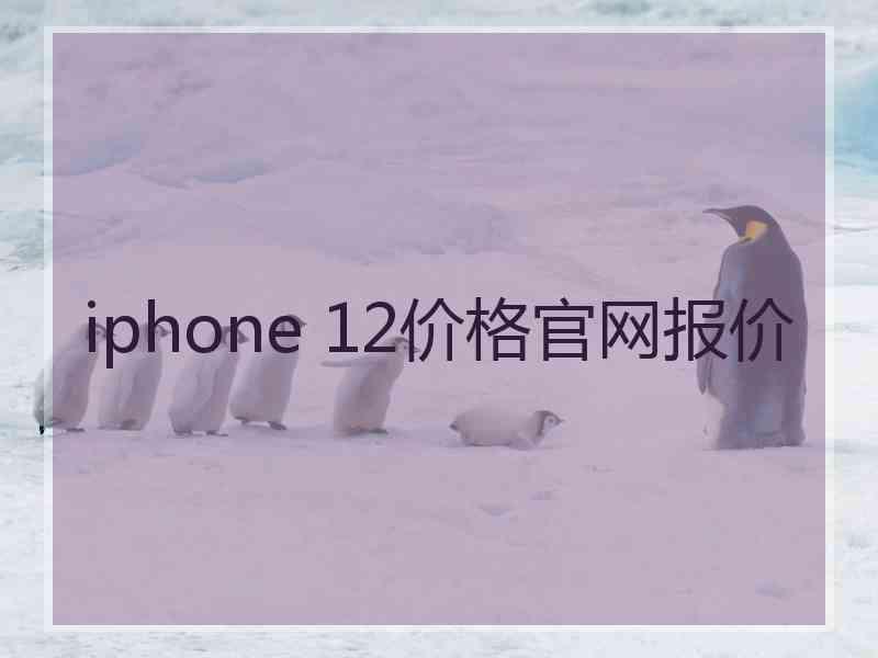 iphone 12价格官网报价