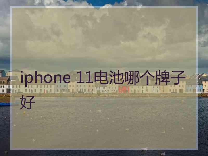 iphone 11电池哪个牌子好