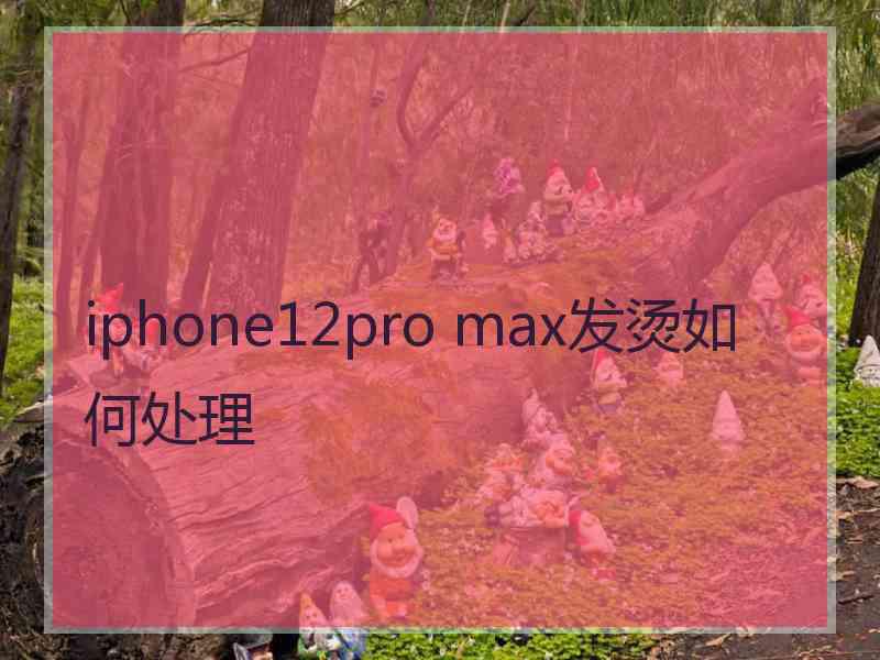 iphone12pro max发烫如何处理