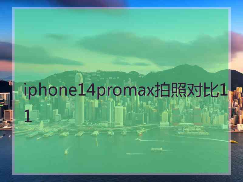 iphone14promax拍照对比11