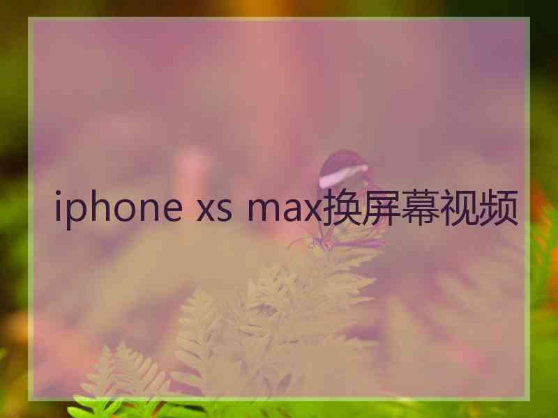 iphone xs max换屏幕视频