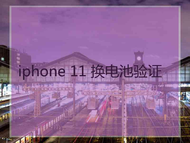 iphone 11 换电池验证
