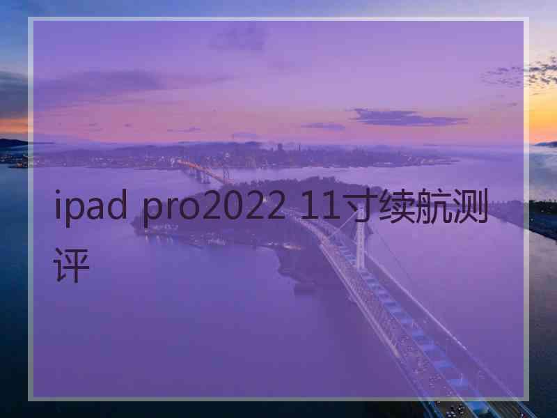 ipad pro2022 11寸续航测评