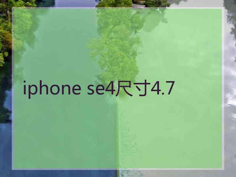 iphone se4尺寸4.7