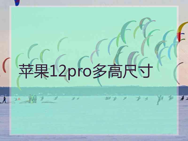 苹果12pro多高尺寸