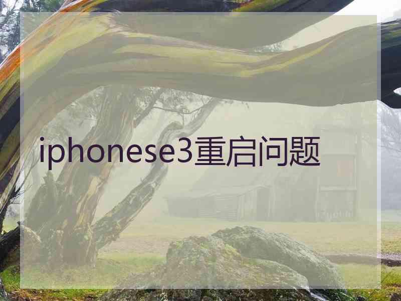 iphonese3重启问题