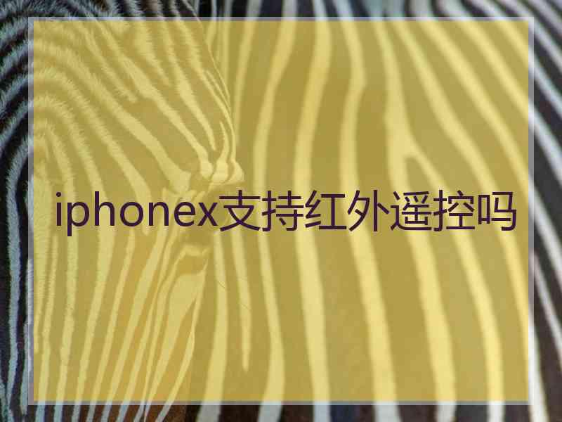 iphonex支持红外遥控吗