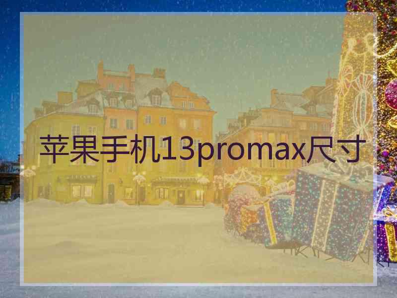 苹果手机13promax尺寸