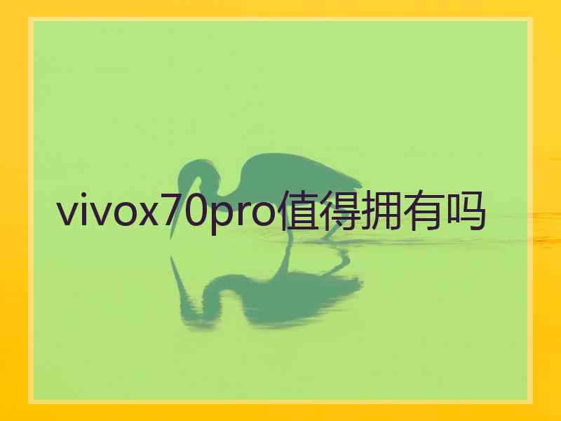 vivox70pro值得拥有吗