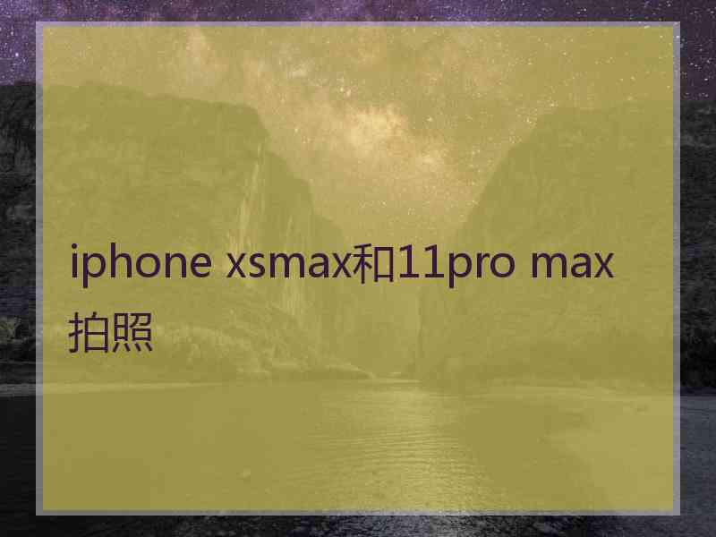 iphone xsmax和11pro max拍照