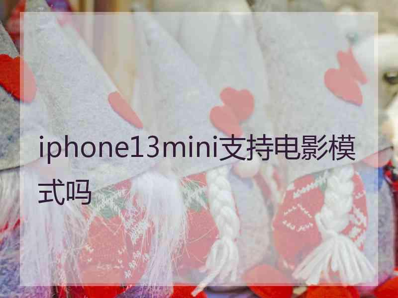 iphone13mini支持电影模式吗