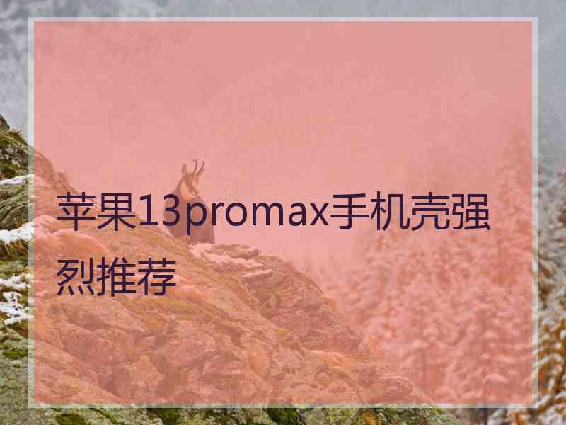 苹果13promax手机壳强烈推荐