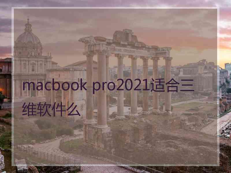 macbook pro2021适合三维软件么