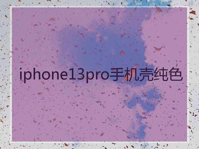 iphone13pro手机壳纯色