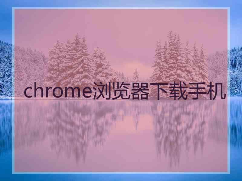 chrome浏览器下载手机